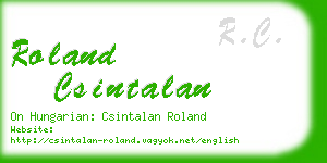roland csintalan business card